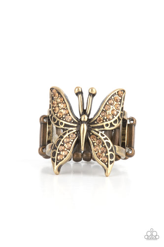 Blinged Out Butterfly- Brass