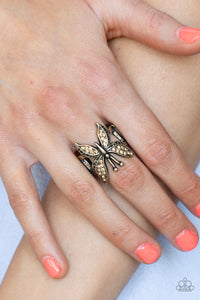 Blinged Out Butterfly- Brass